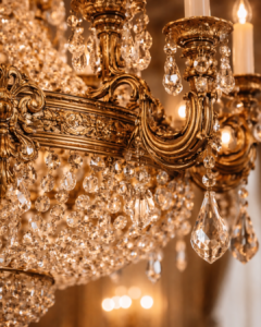 antique brass crystal chandelier