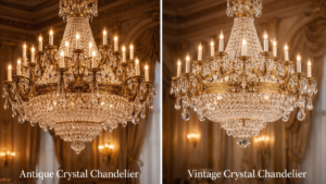 antique vs vintage chandeliers